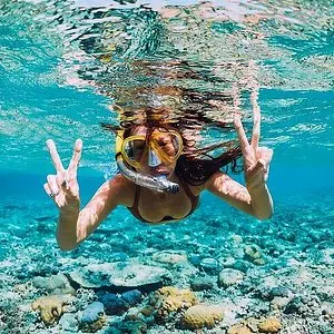 Snorkeling in Sumbawa crystal clear waters